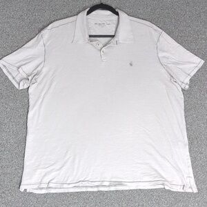 John Varvatis Burnout Peace Polo Size XL In Stone Gray Lightweight Soft Cotton